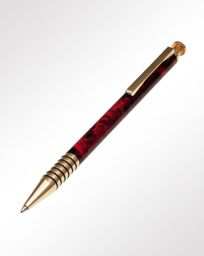 Innova Druckkugelschreiber Lack rot marmoriert