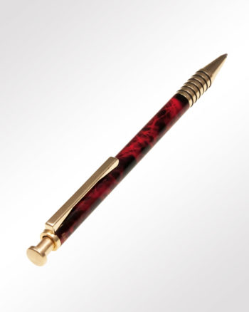 Innova Druckkugelschreiber Lack rot marmoriert Rückansicht