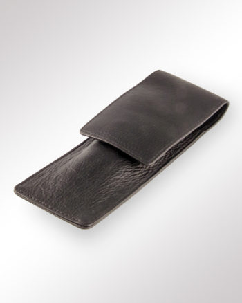 SchlaufenEtui 3 Stifte Leder anthrazit (geschlossen)