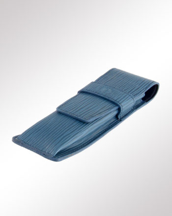 Pelikan SchlaufenEtui 2-fach Leder blau (geschlossen)