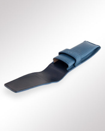 Pelikan SchlaufenEtui 2-fach Leder blau (geöffnet)