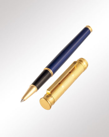Ecobra Tintenroller Venezia Lack blau gold (geöffnet)