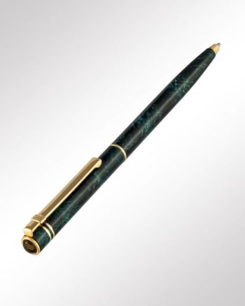 Diplomat Drehbleistift Attache Lack grün marmoriert Rückansicht