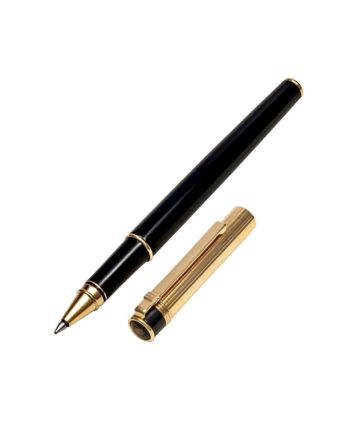 Diplomat Tintenroller Attache Lack schwarz gold