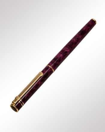 Diplomat Tintenroller Attache Lack burgund marmoriert geschlossen