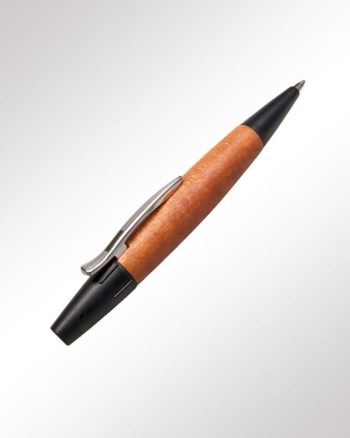 Faber-Castell Drehkugelschreiber e-motion Ahorn mittelbraun (Rückansicht)