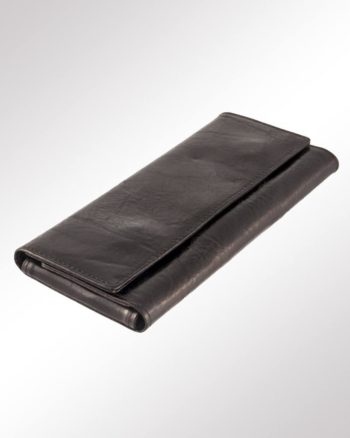 TeBe KlappEtui 3-fach Leder dunkelbraun (geschlossen)