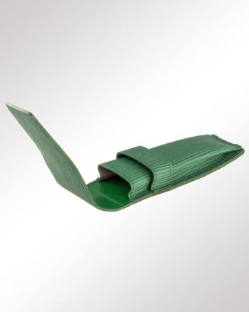 Pelikan SchlaufenEtui 2-fach Leder grün (geöffnet)