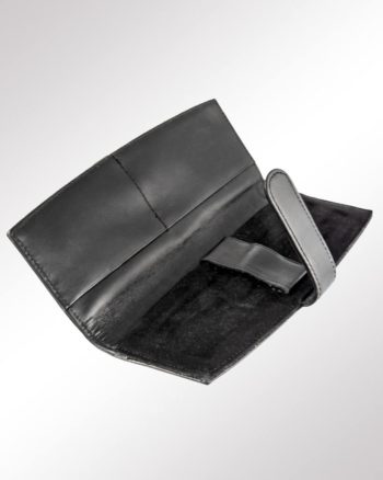 KlappEtui 2-fach Nappaleder schwarz (geöffnet)