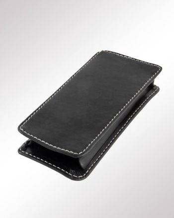 SteckEtui 3-fach Leder schwarz (Vorderansicht)