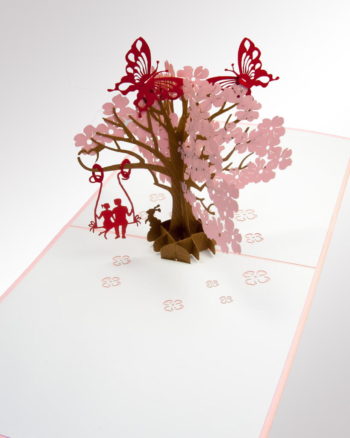 3D PopUp Klappkarte Hochzeitsschaukel (Übersicht)