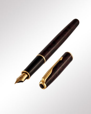 Parker Tintenroller Sonnet braun-marmoriert geöffnet