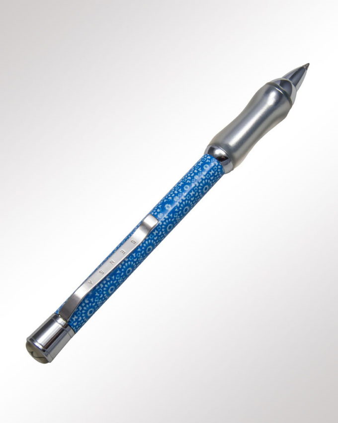 Sensa Drehkugelschreiber Mosaik azurblau (Rückansicht)